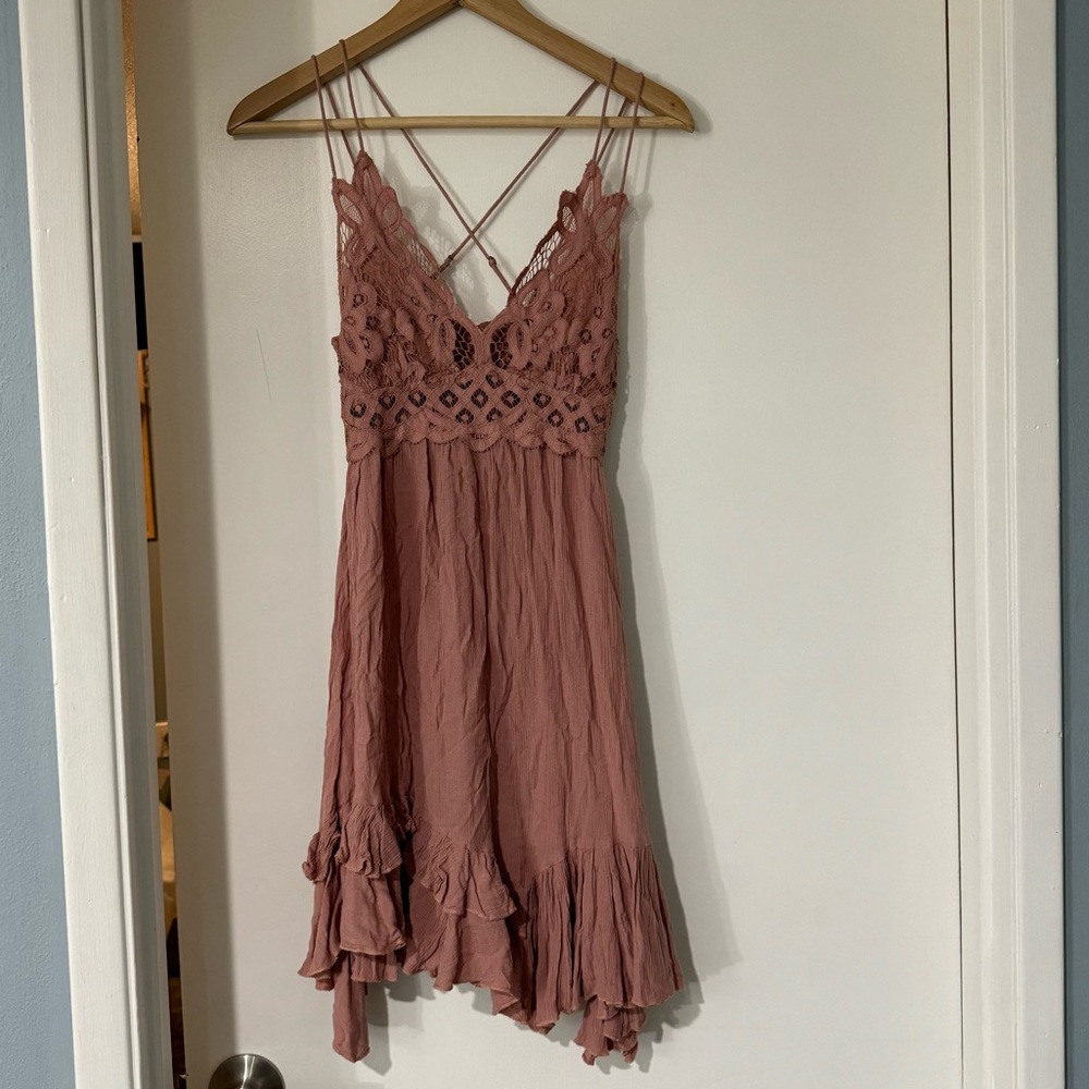 Free people Adella slip dress boho dress